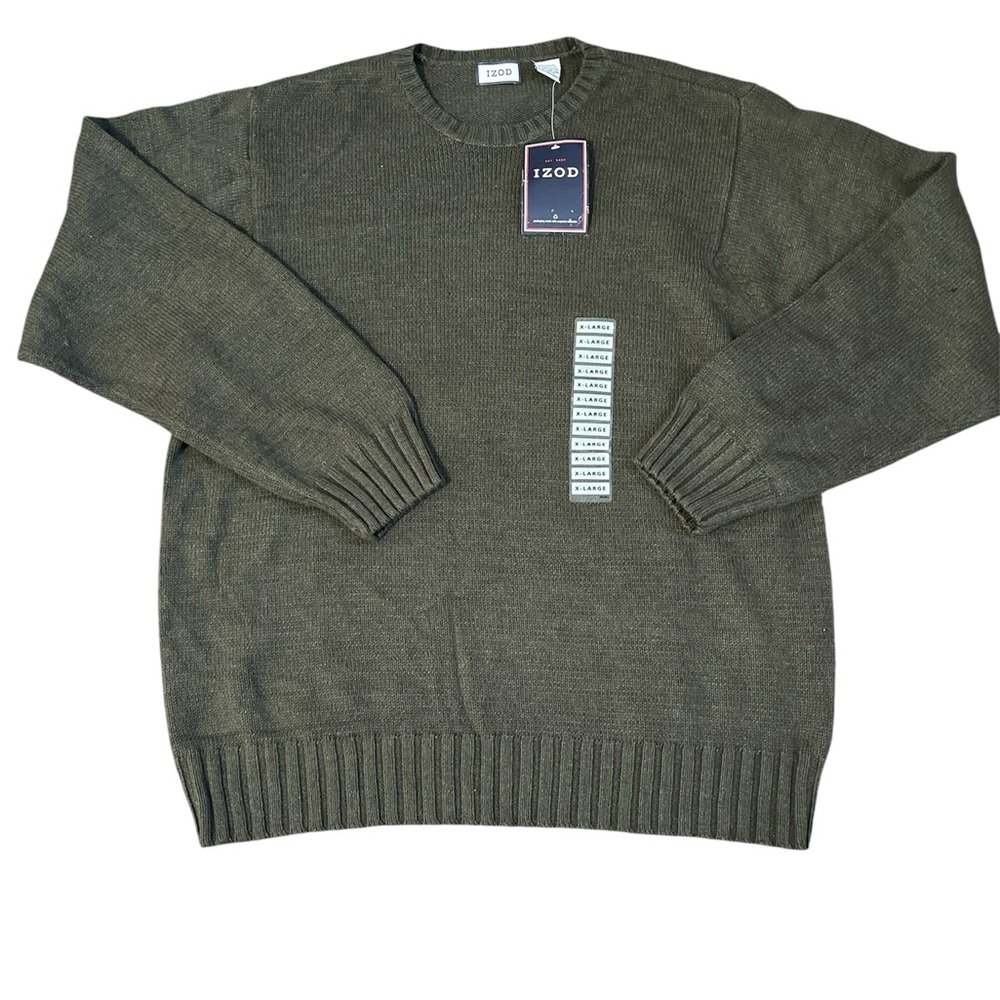 IZOD Men's Olive Crewneck Sweater NWT Sixe XL